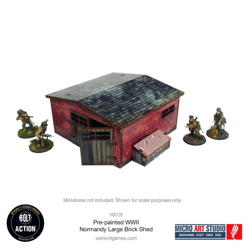 WW2 Normandy Large Brick Shed (Pre Painted)